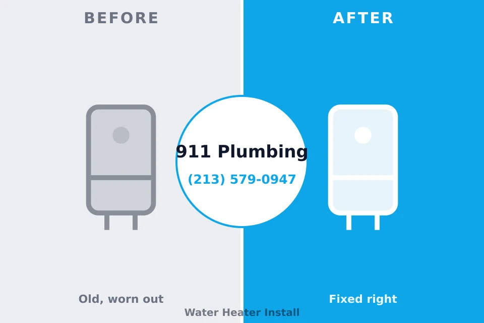 Before and after: plumbing company Anoka, MN